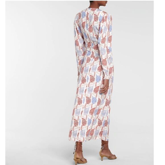 NWT ISABEL MARANT Bagenia Printed Midi Dress Size 40/ US Large - Picture 5 of 16